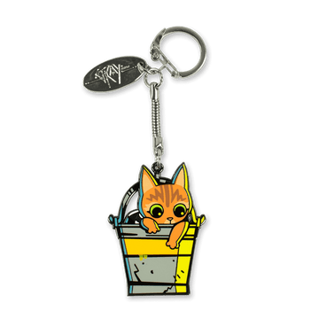 Cat-in-a-Bucket Keychain