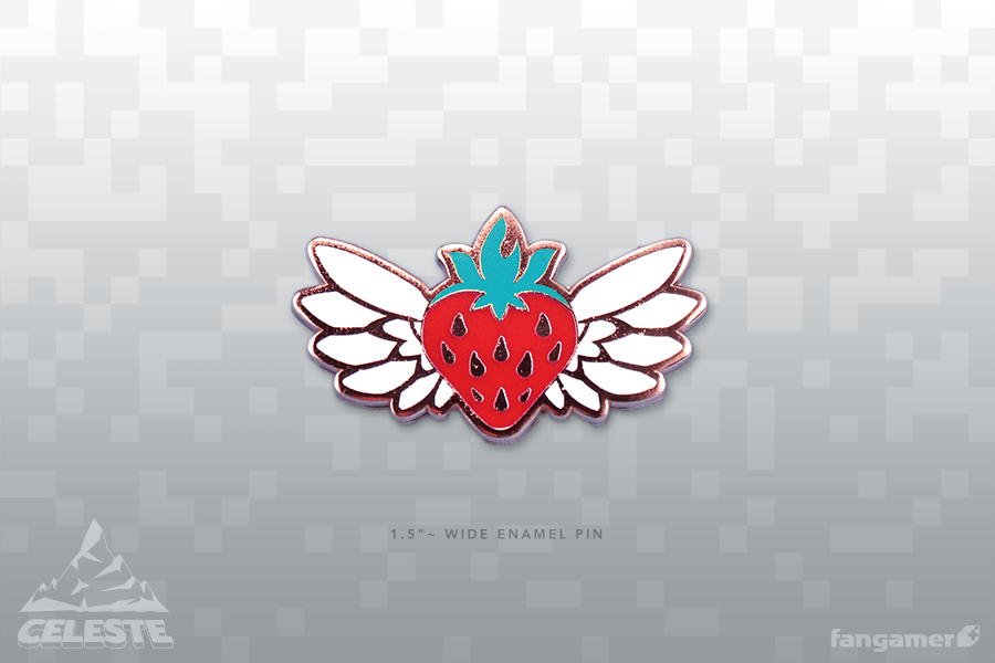 Flying Strawberry Pin - Celeste