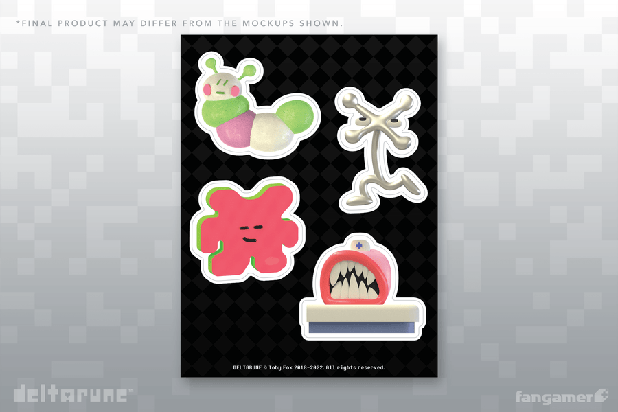 Deltarune NPC Sticker Sheet - DELTARUNE