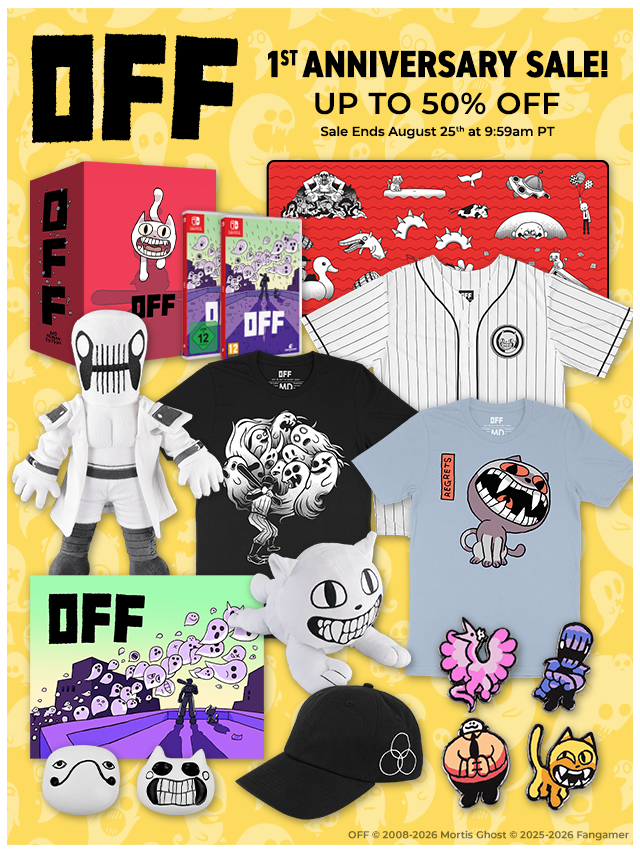 OFF 1st anniversary sale running now at Fangamer.eu