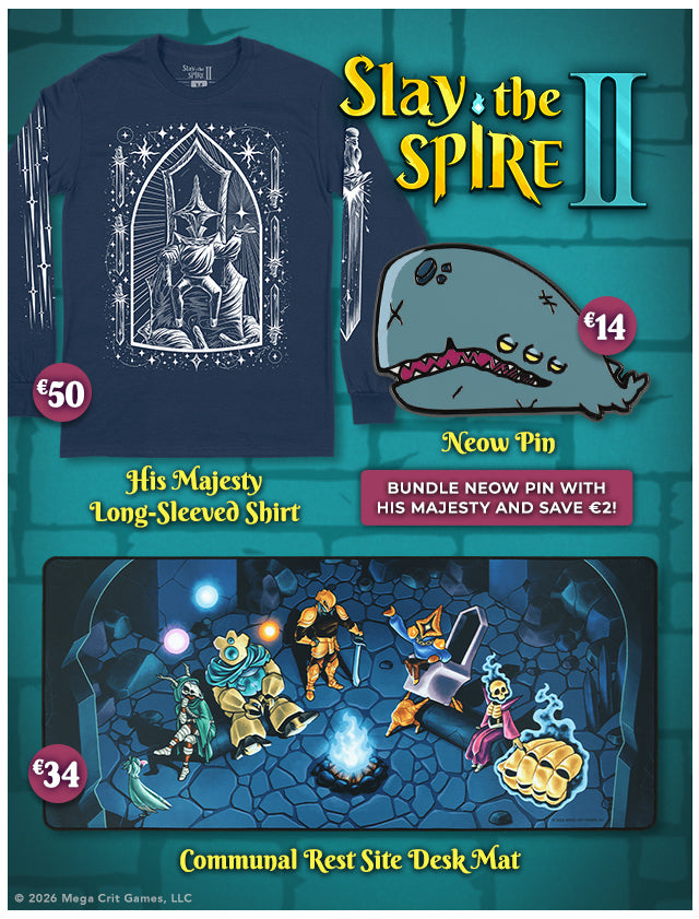New Slay the Spire II merch is available now at Fangamer.eu!