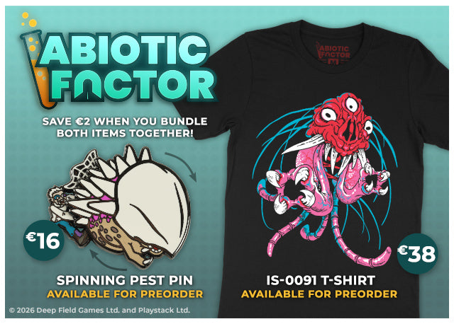 New Abiotic Factor merch available now at Fangamer.eu!