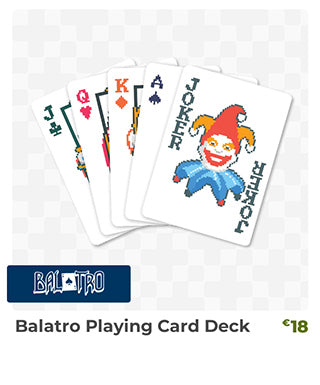 Balatro Playing Card Deck (Red) is back in stock at fangamer.eu