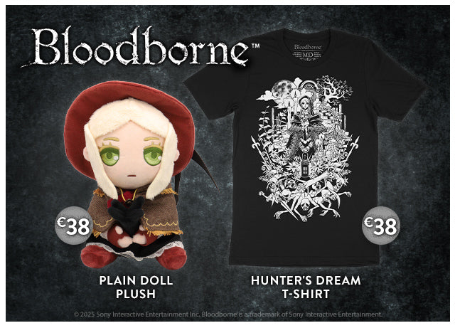 New Bloodborne merchandise is available at Fangamer.eu

