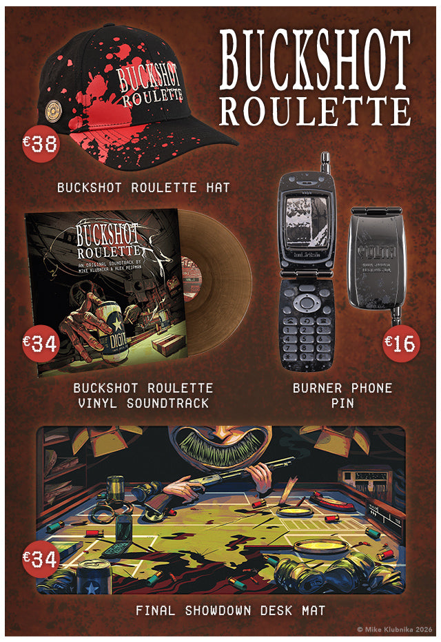 New Buckshot Roulette merch available at Fangamer.eu