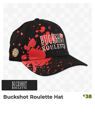 Buckshot Roulette Hat is back in stock at Fangamer.eu
