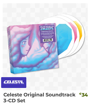 Celeste Original Soundtrack 3-CD Set is back in stock at fangamer.eu