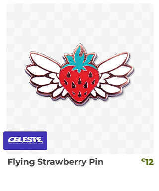 Flying Strawberry Pin is back in stock at Fangamer.eu