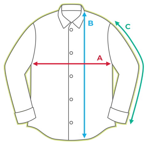 Illustration of Custom Long-Sleeve Button-Down Shirt