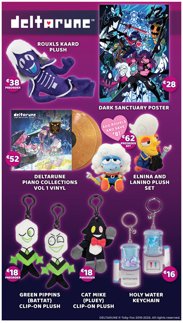 New DELTARUNE merch now available at fangamer.eu
