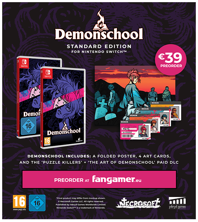 Demonschool for Nintendo Switch is now available for preorder at Fangamer.eu