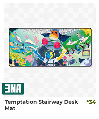 Temptation Stairway Desk Mat is back in stock at fangamer.eu