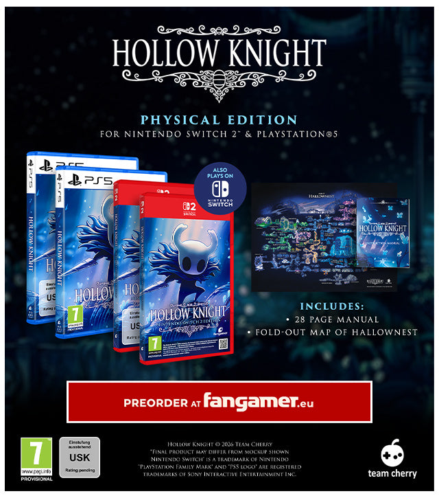 Hollow Knight Physical Editions now available for preorder at fangamer.eu