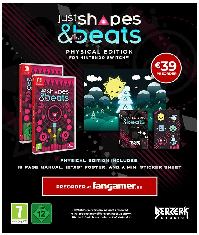 Just Shapes & Beats physical edition available at fangamer.eu