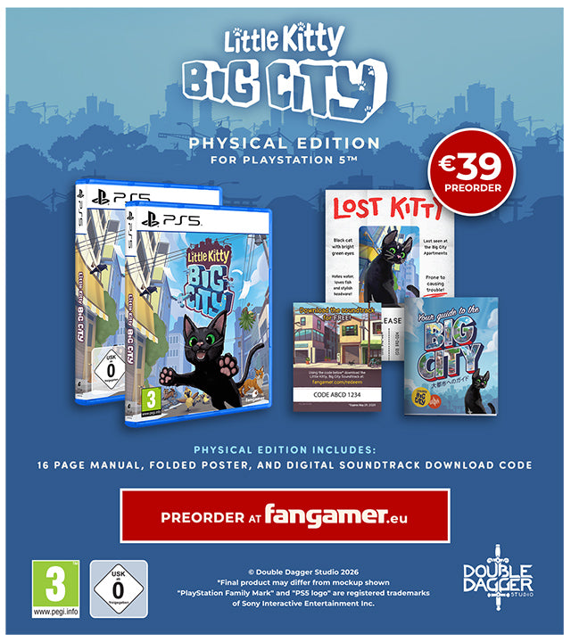 Little Kitty Big City for PS5 is now available at fangamer.eu