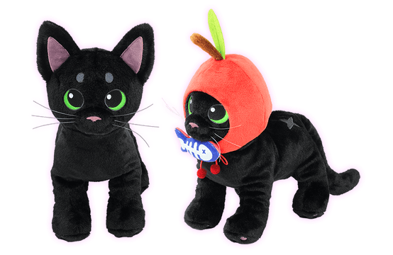 Plush Cat, Apple Hat
