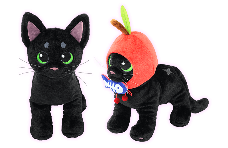 Little Kitty, Big City: Plush Cat, Apple Hat