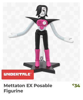 Mettaton EX Posable Figurine is back in stock at fangamer.eu