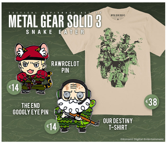 New METAL GEAR SOLID merch now available at fangamer.eu