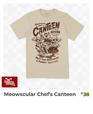 Meowscular Chef's Canteen is back in stock at fangamer.eu