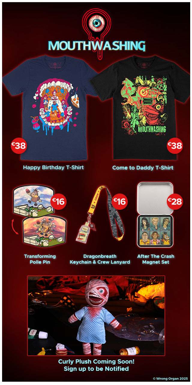 New Mouthwashing Merch is available for preorder at Fangamer.eu