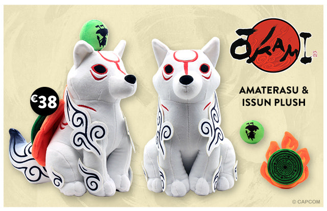 New Amaterasu & Issun Plush available at Fangamer.eu