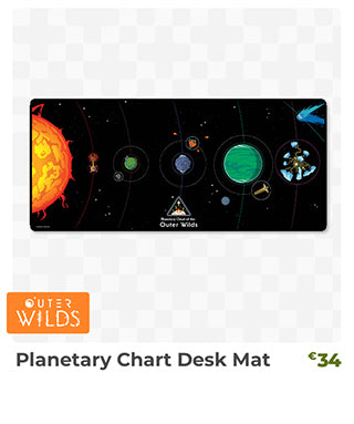 Planetary Chart Desk Mat is back in stock at Fangamer.eu