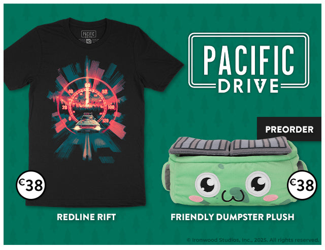 New Pacific Drive merch is available at Fangamer.eu