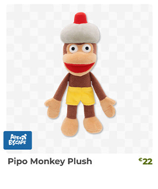 Pipo Monkey Plush is back in stock at fangamer.eu