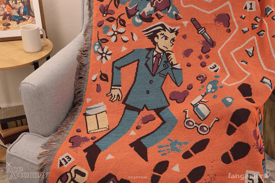 Crime Scene Throw Blanket - Ace Attorney