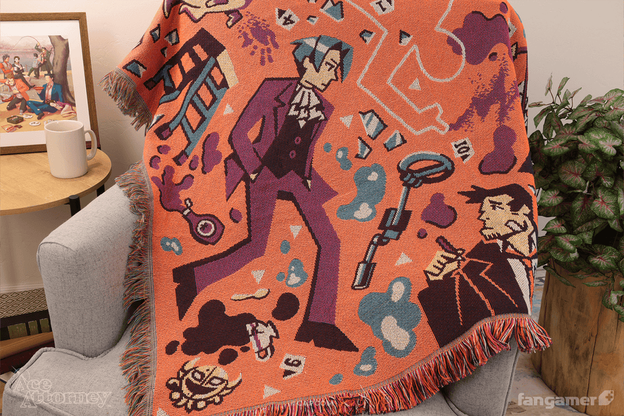 Crime Scene Throw Blanket - Ace Attorney