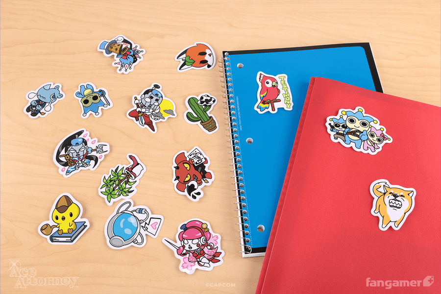 Criminally Cute Mascot Sticker Set - Ace Attorney
