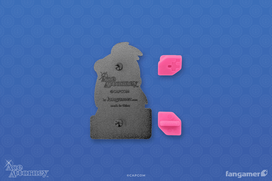 Snacking Ema Lenticular Pin - Ace Attorney