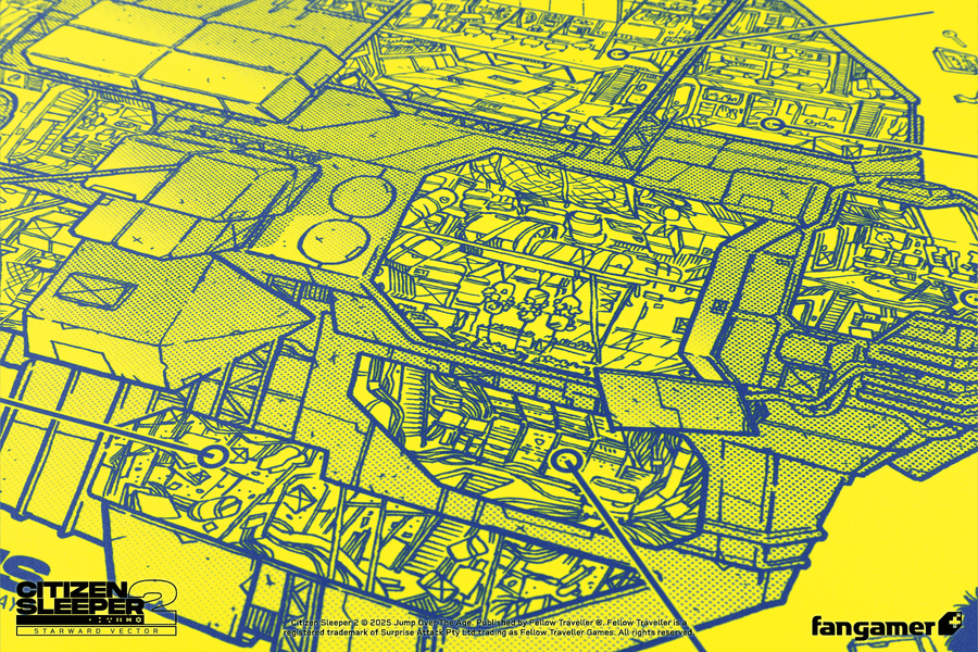 Rig Cross-Section Desk Mat - Citizen Sleeper