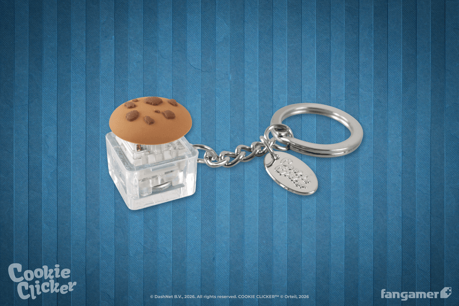 Cookie Clicker Clicker Cookie Keychain - Cookie Clicker