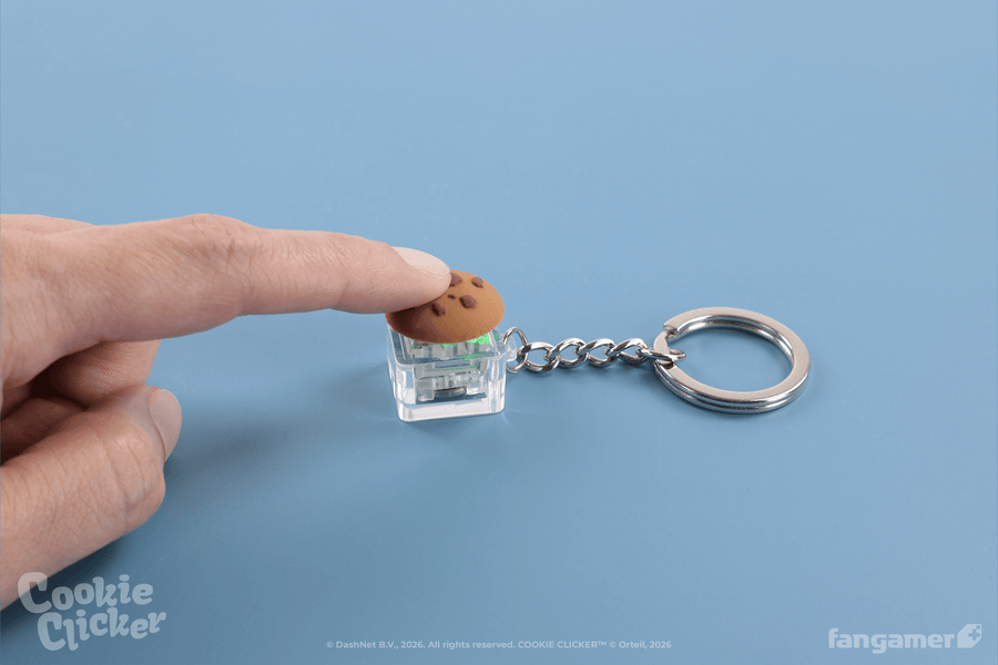 Cookie Clicker Clicker Cookie Keychain - Cookie Clicker