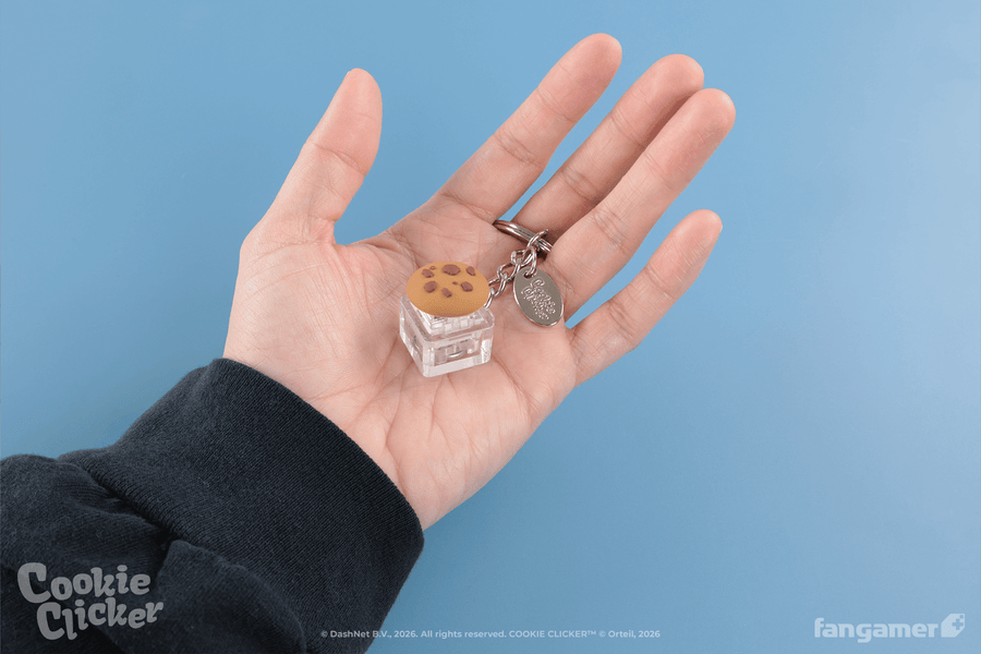 Cookie Clicker Clicker Cookie Keychain - Cookie Clicker
