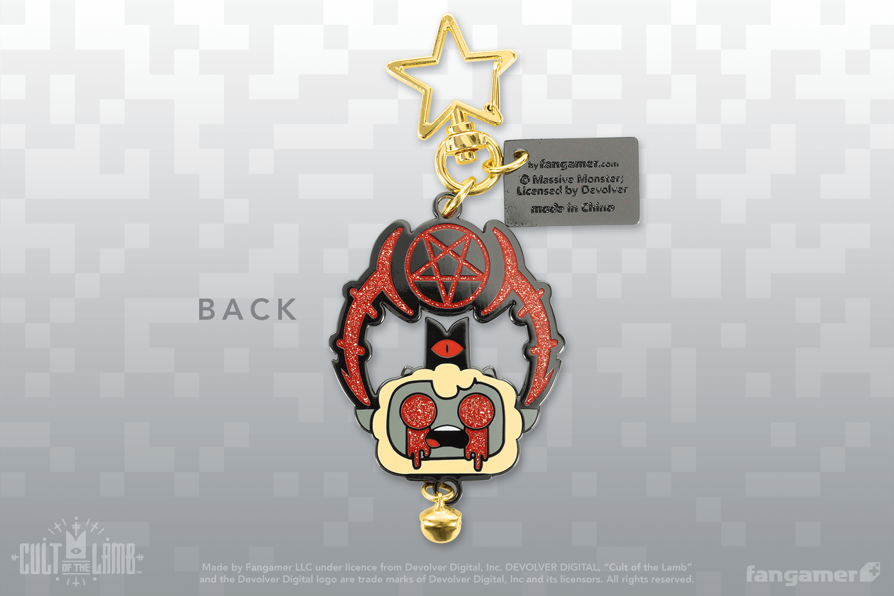 Cult of the Lamb - Crosser of Thresholds Keychain - Fangamer Europe Cult of the Lamb - Crosser of Thresholds Keychain - Fangamer Europe