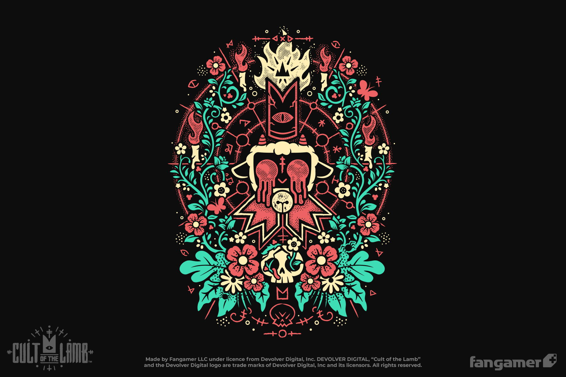 カルトオブザラム 悪魔との契約 フーディー 3XL Cult of the Lamb - Deal with the Devil Hoodie - Fangamer Europe