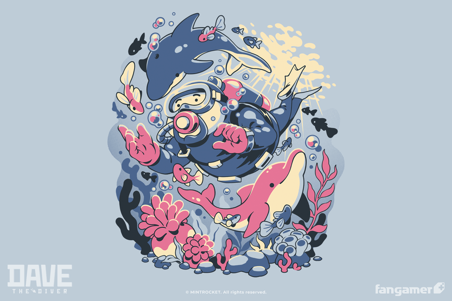 Dolphins and Diver - Dave the Diver