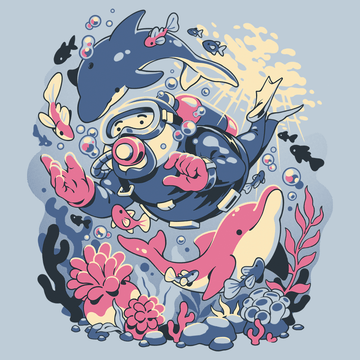 Dolphins and Diver