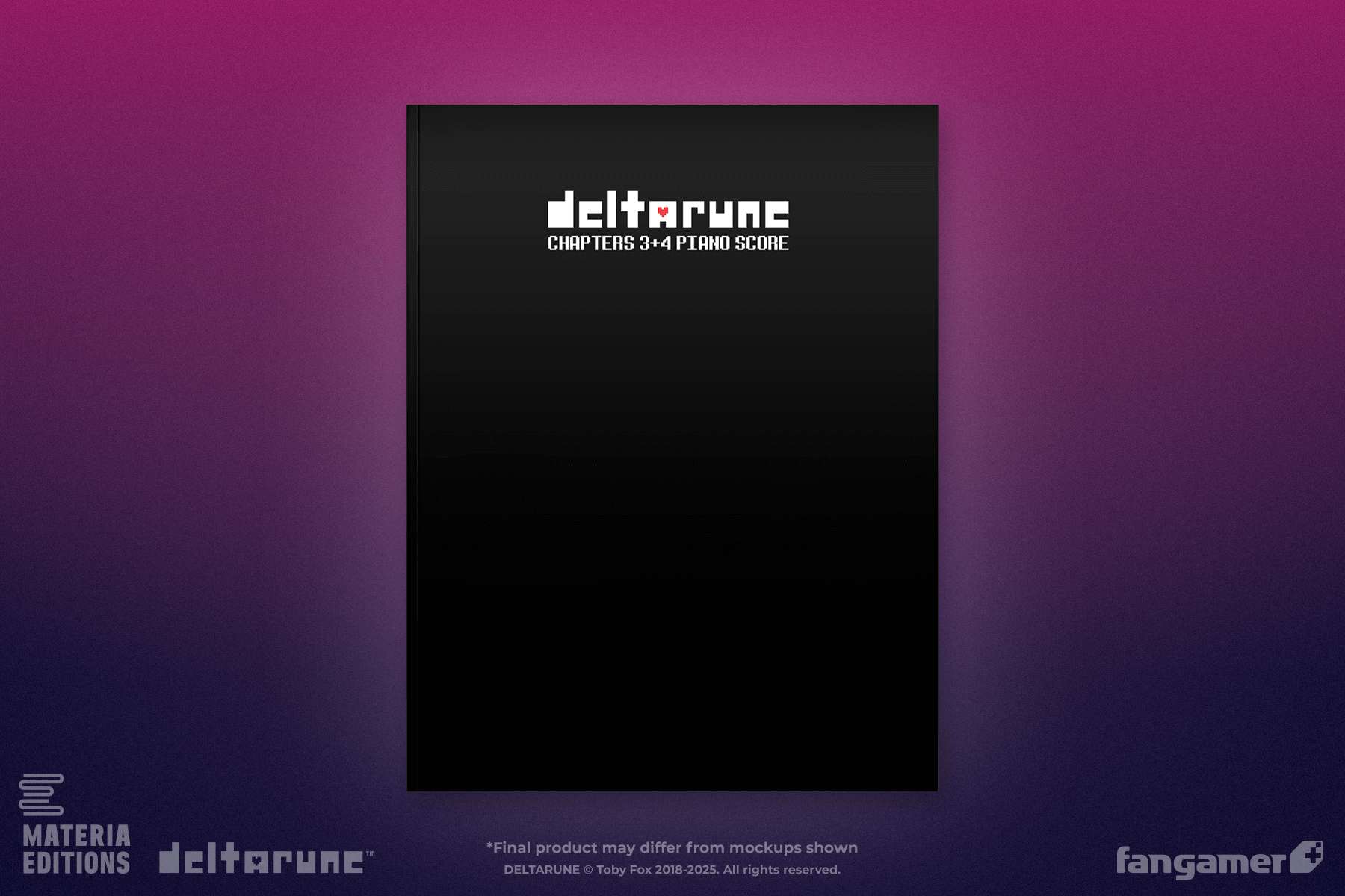 DELTARUNE - DELTARUNE Chapters 3+4 Piano Score Book - Fangamer Europe