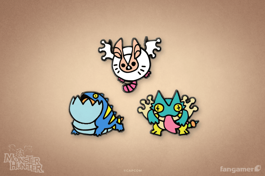 Wonk Monster Enamel Pin Set - Monster Hunter