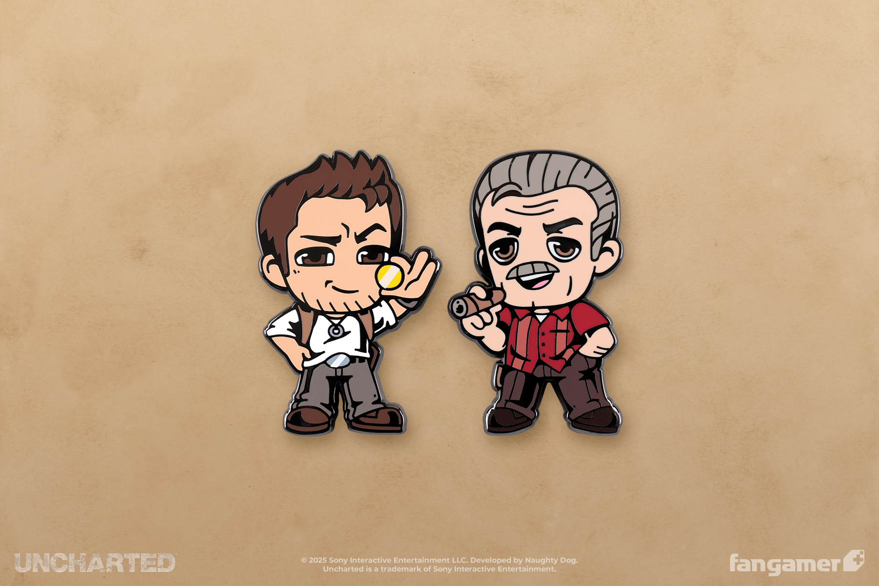 Uncharted - Nathan and Sully Pin Set - Fangamer Europe