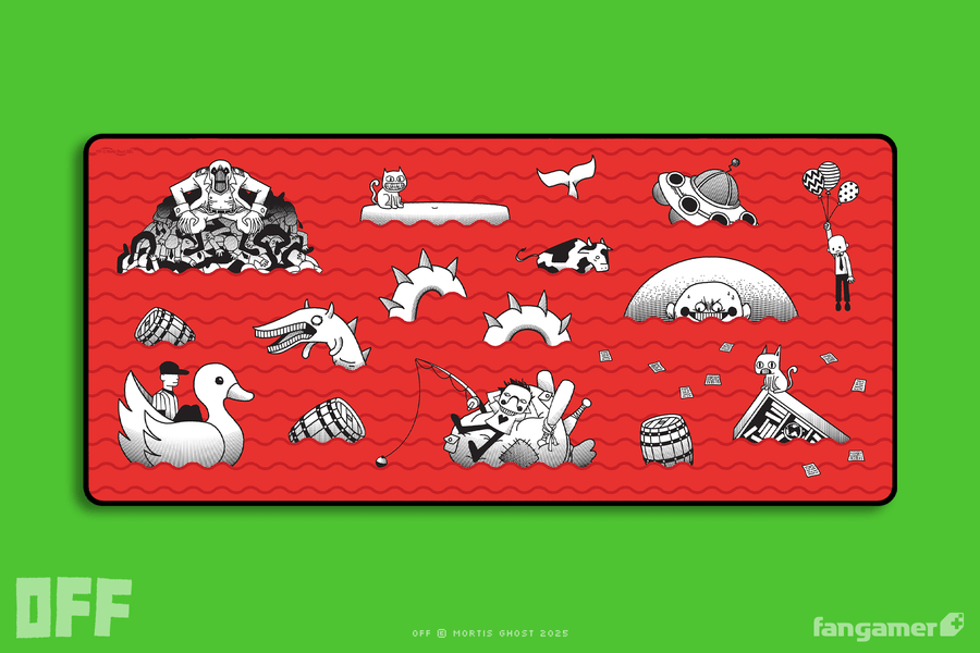 Meat Fountain Desk Mat - OFF