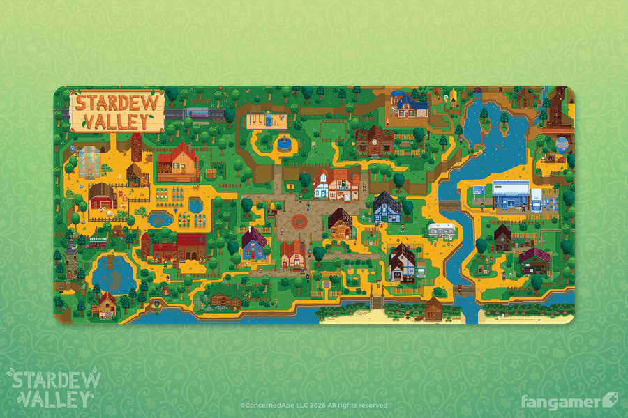Pelican Town Desk Mat - Stardew Valley