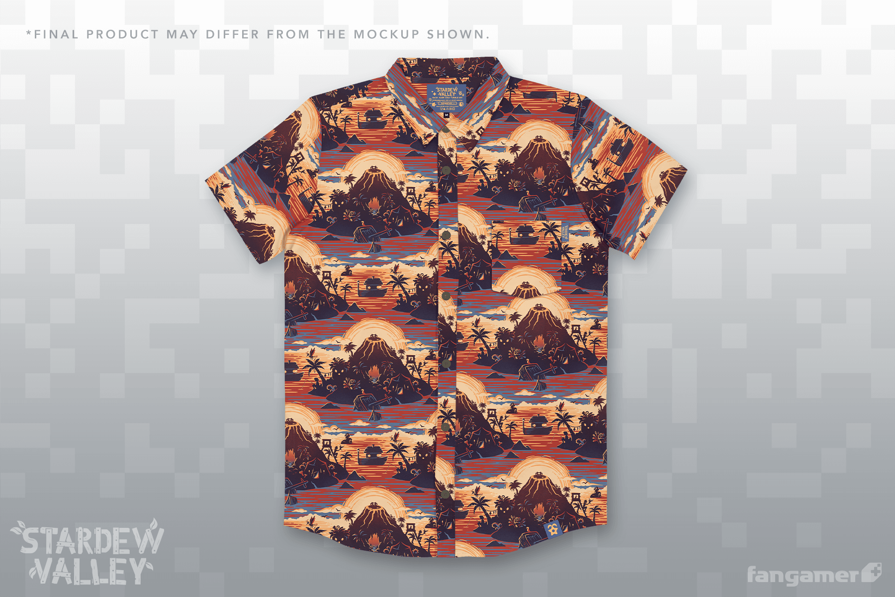 Stardew Valley Ginger Island Resort Button Up Shirt Fangamer