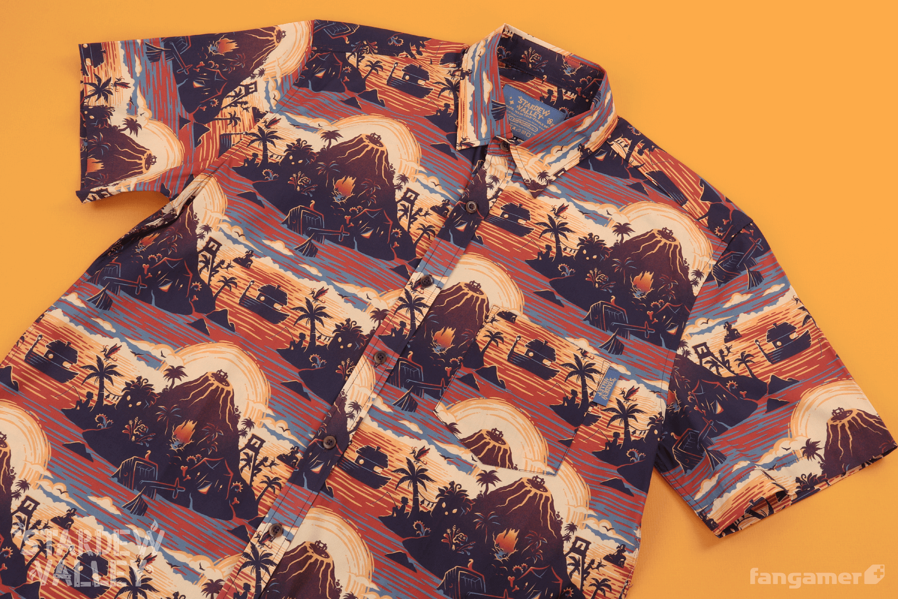 Stardew Valley Ginger Island Resort Button Up Shirt Fangamer Europe