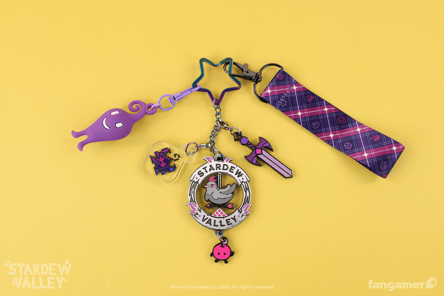 Void Farmer Spinning Charm Keychain - Stardew Valley