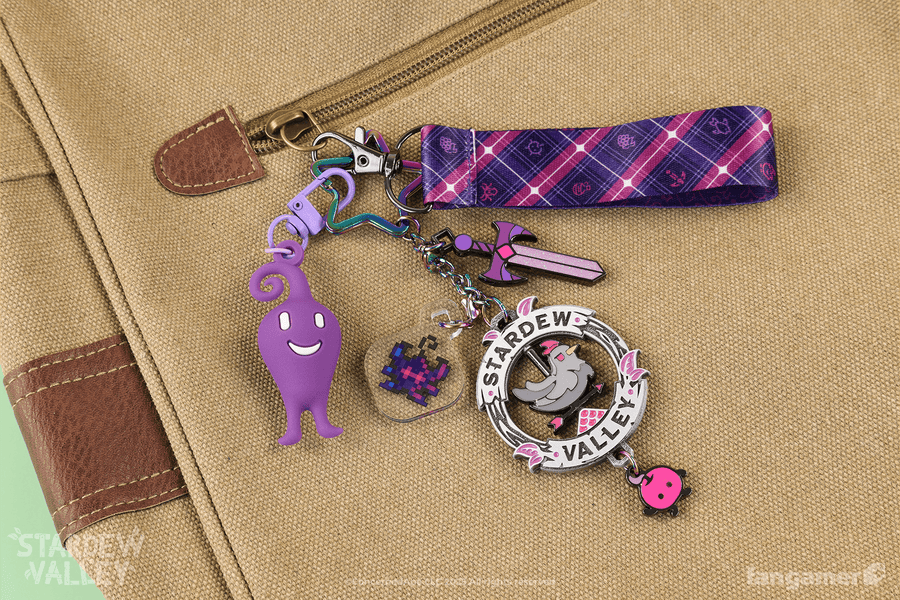 Void Farmer Spinning Charm Keychain - Stardew Valley